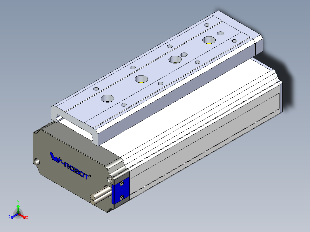 威洛博小滑台-LES25-L8-S100-BL正等轴测图