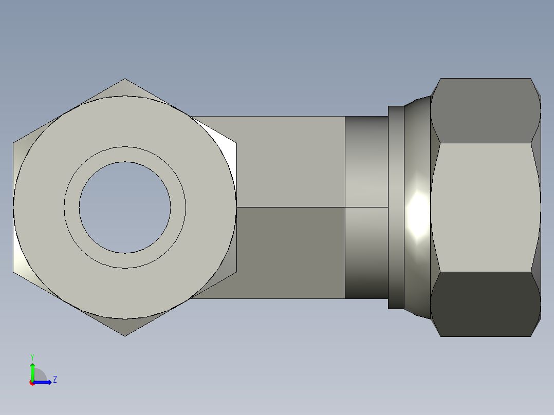 卡套式工业通用硬管接头6_s6bu-s左视图
