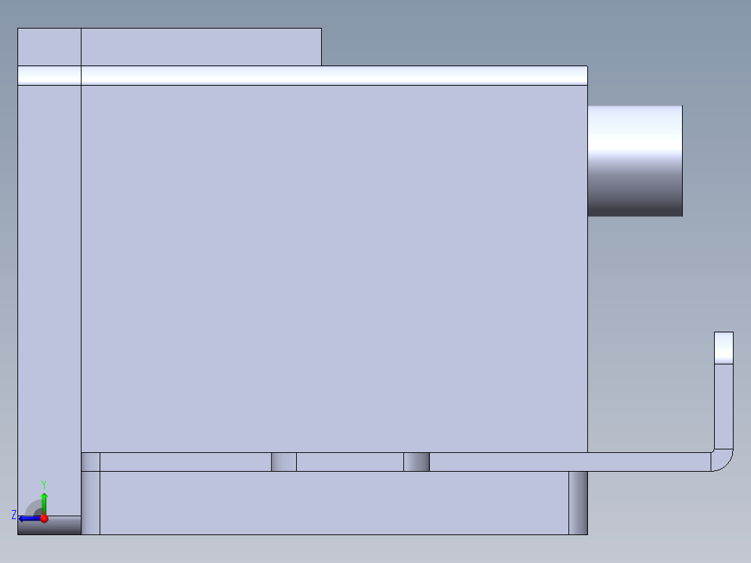 加工图纸右视图