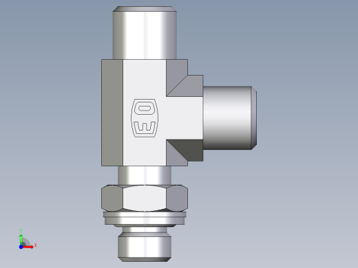 卡套式工业通用硬管接头EO_Adjustable_locknut_run_tee_LEE06LMOMDCF前视缩略图