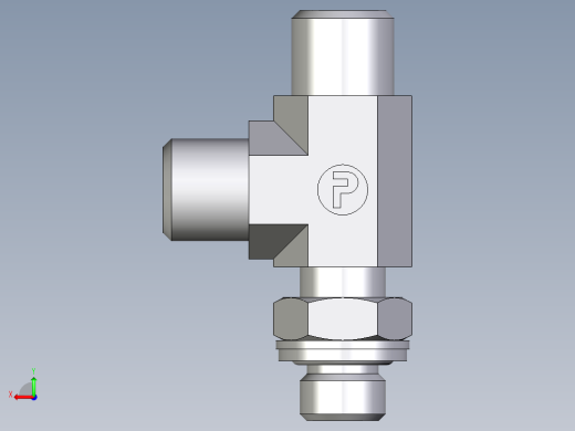 卡套式工业通用硬管接头EO_Adjustable_locknut_run_tee_LEE06LMOMDCF后视缩略图