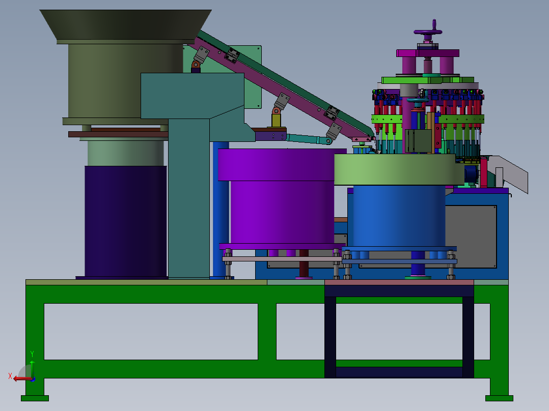 凸轮瓶盖组装机后视图