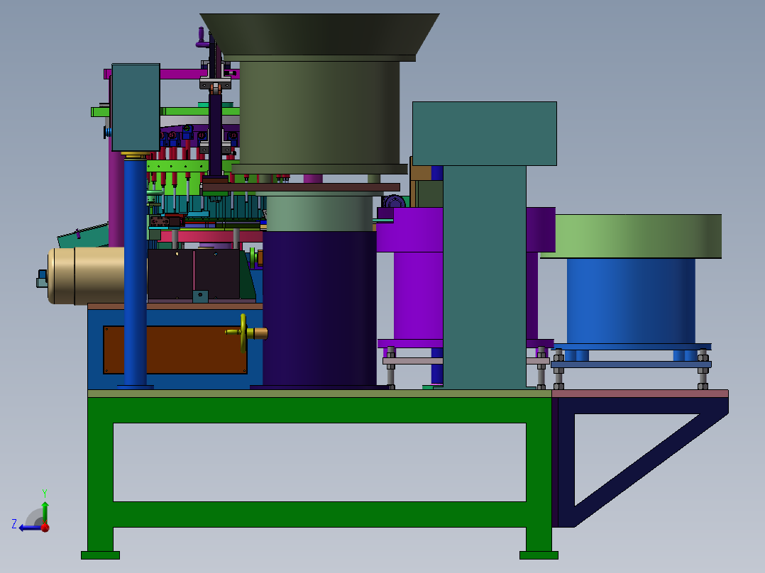 凸轮瓶盖组装机右视图