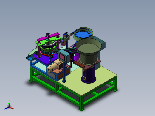 凸轮瓶盖组装机正等轴测缩略图