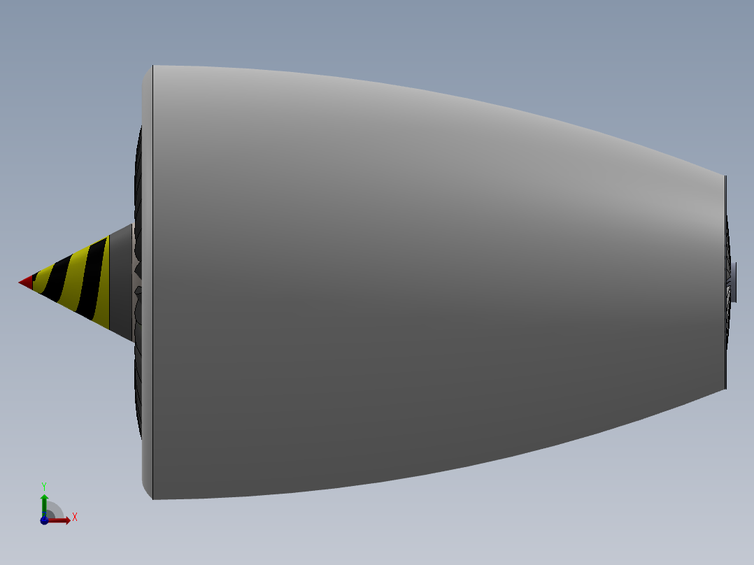 喷气发动机组件前视图