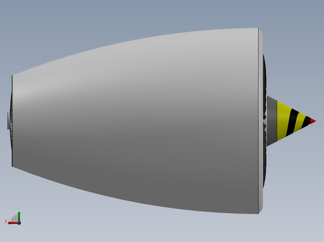 喷气发动机组件后视图