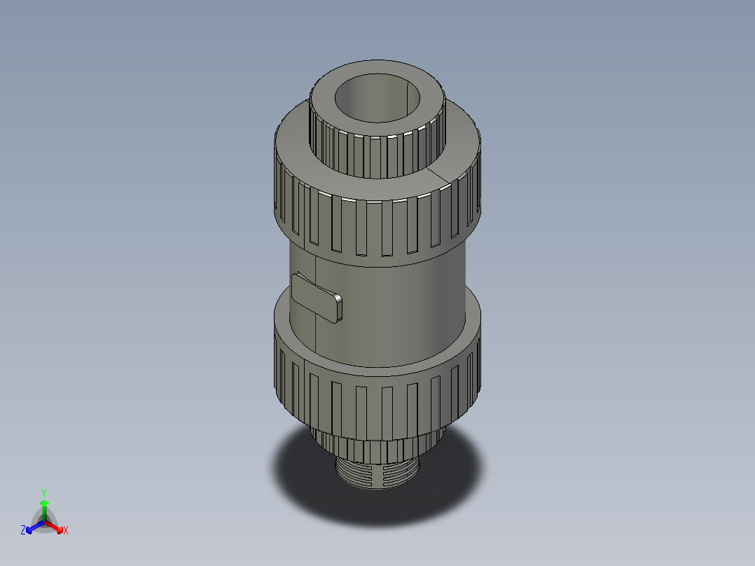 双活接底阀终端止逆阀18款正等轴测图