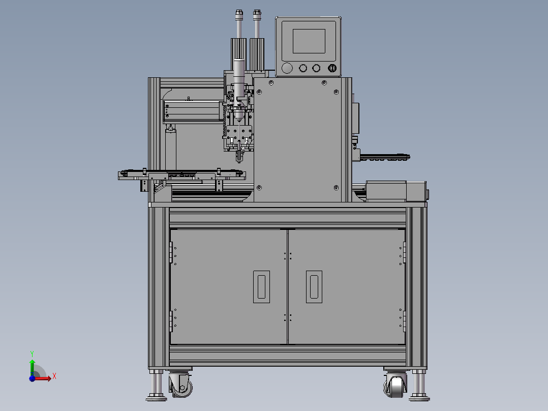 多头键盘锁螺丝机（STEP）前视图