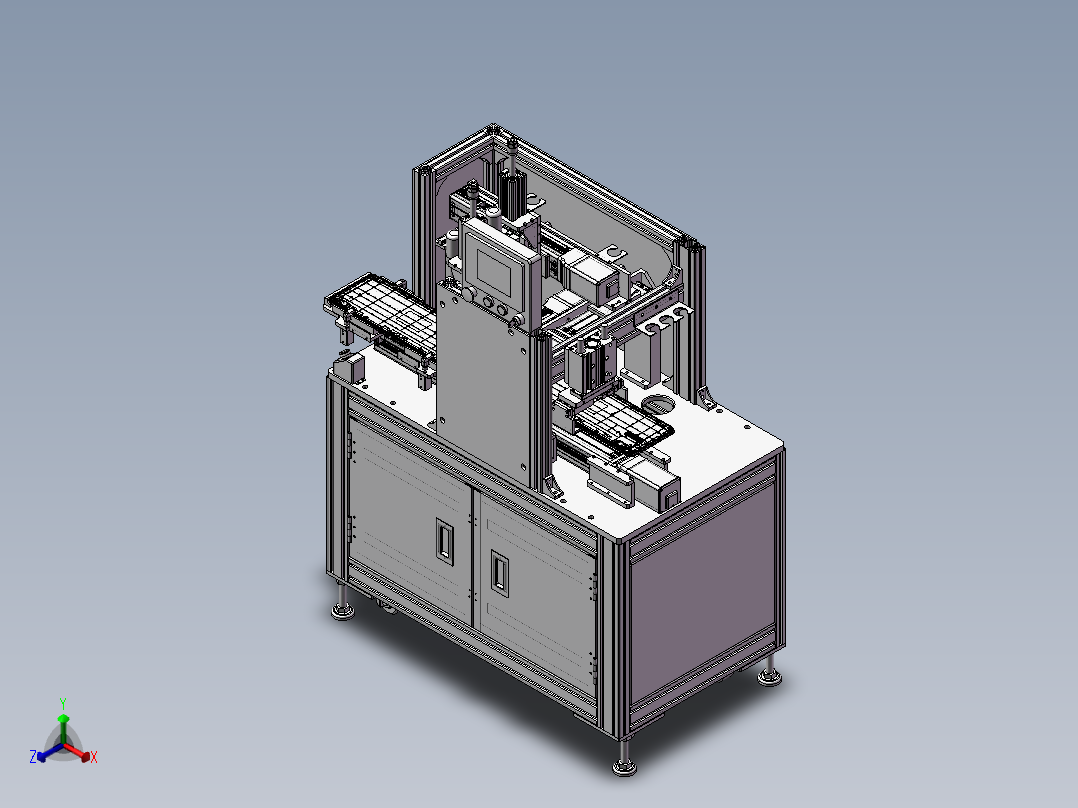 多头键盘锁螺丝机（STEP）正等轴测图