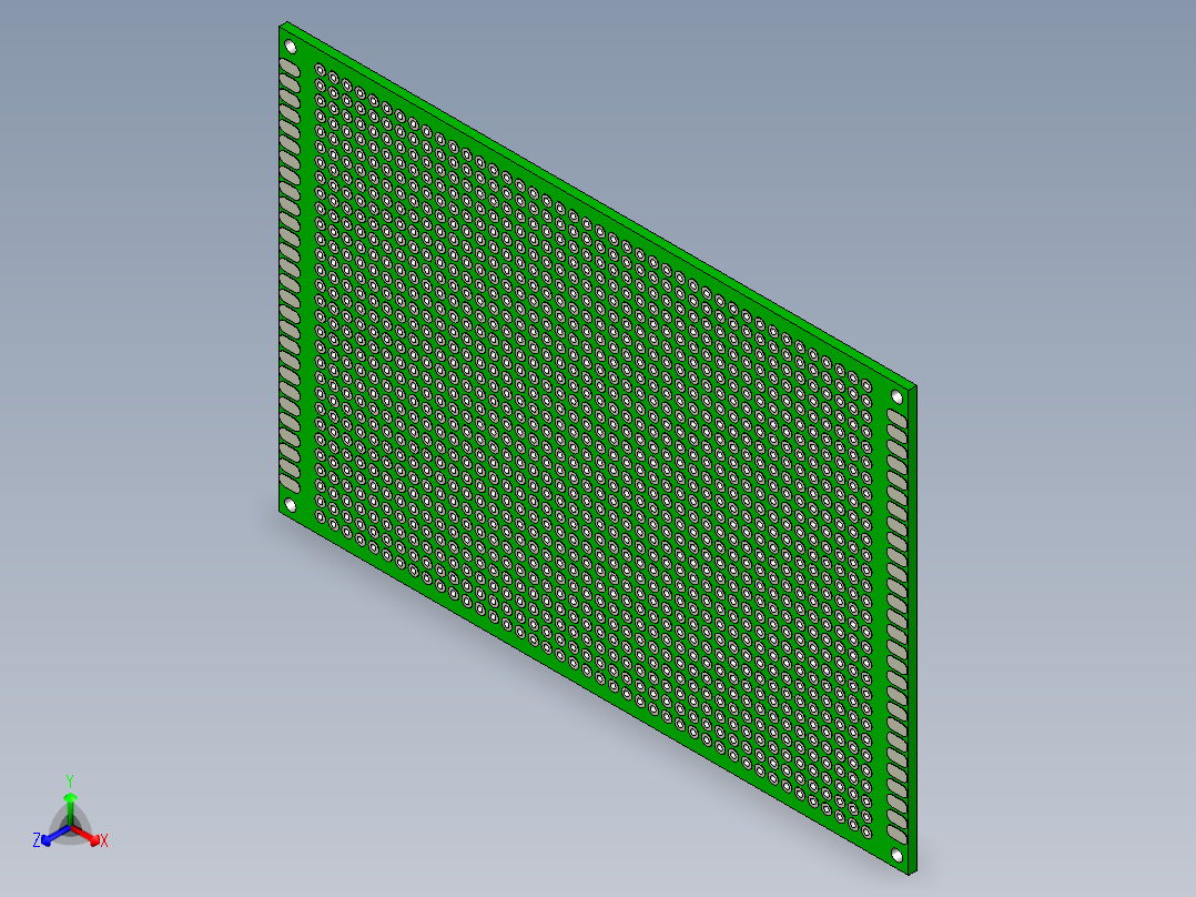 双面的F-1-4板PCB正等轴测图