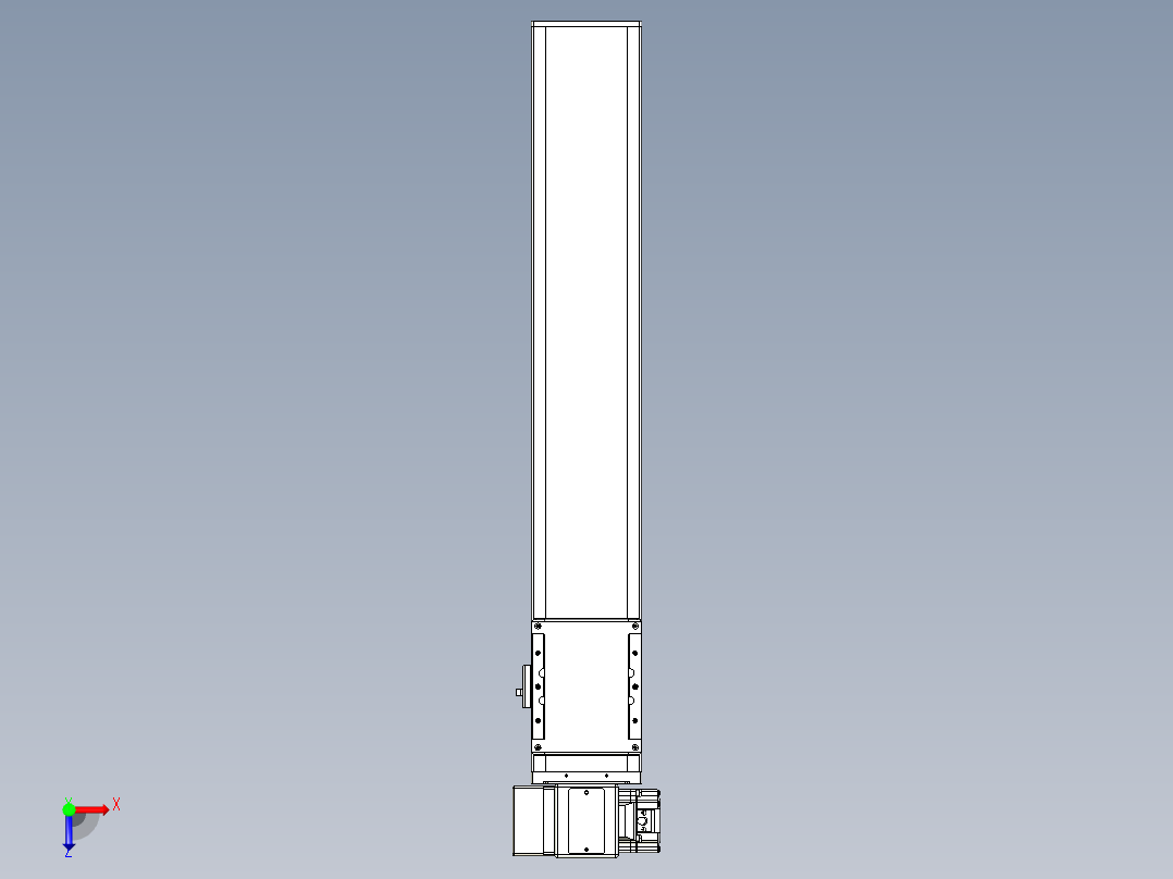 同步带全封闭直线模组TPA-HCB-105D-90-L500-LP-C-P20-N3俯视图