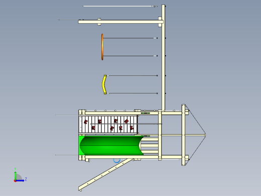 儿童滑梯和攀岩墙左视缩略图