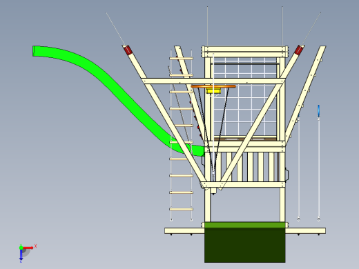儿童滑梯和攀岩墙俯视缩略图