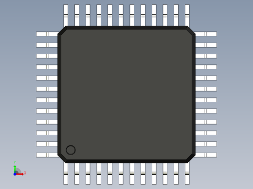元器件3D封装QFP48_FPT-48P-M13155前视缩略图