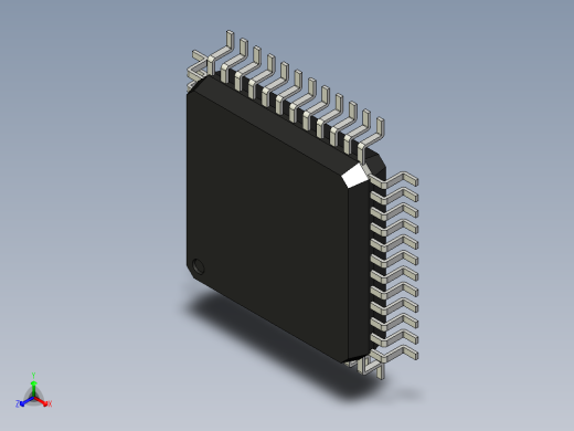 元器件3D封装QFP48_FPT-48P-M13155正等轴测缩略图