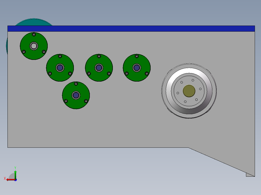 拖拉机变速箱的设计含SW三维图后视图