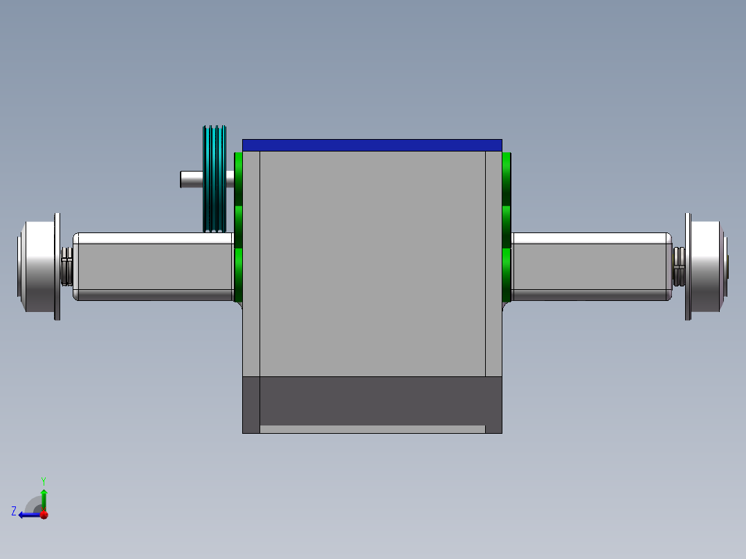 拖拉机变速箱的设计含SW三维图右视图