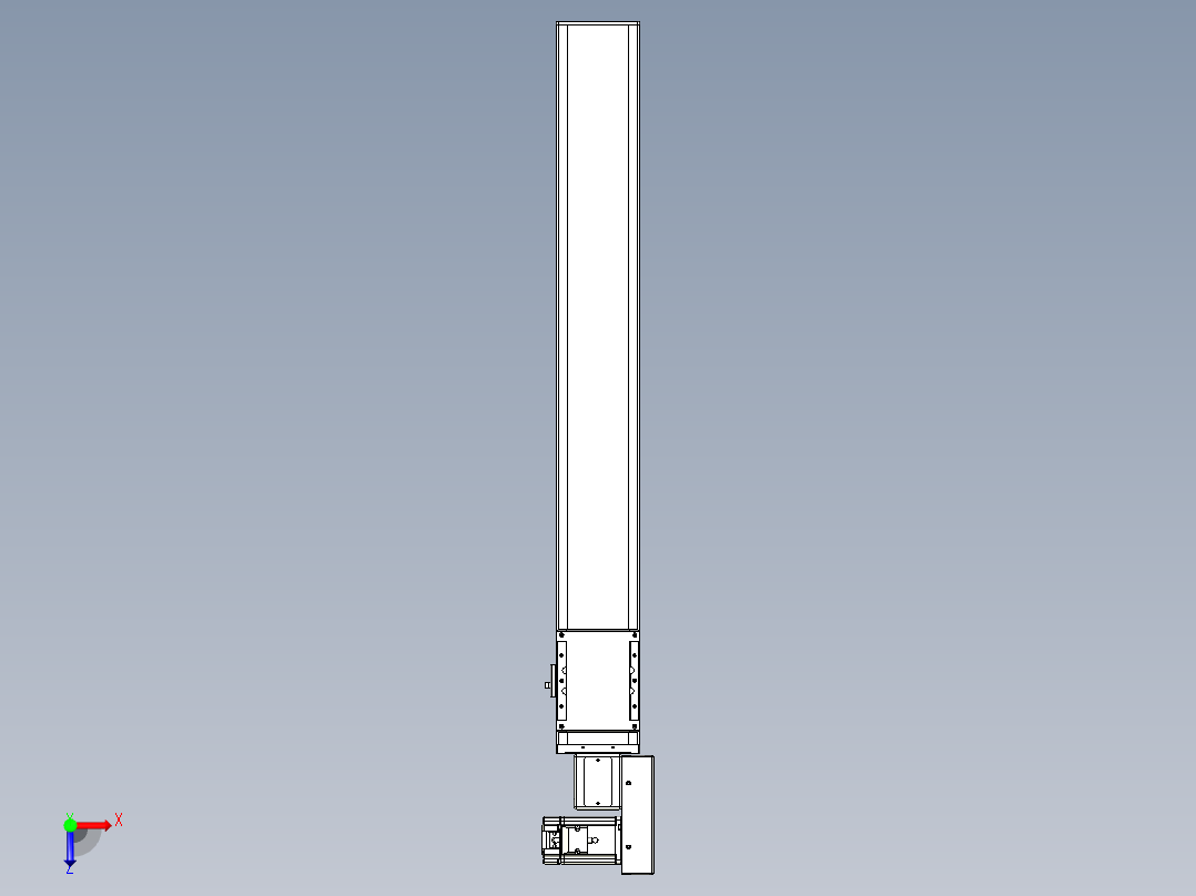 同步带全封闭直线模组TPA-HCB-105D-90-L700-MR-C-P20-N3俯视图