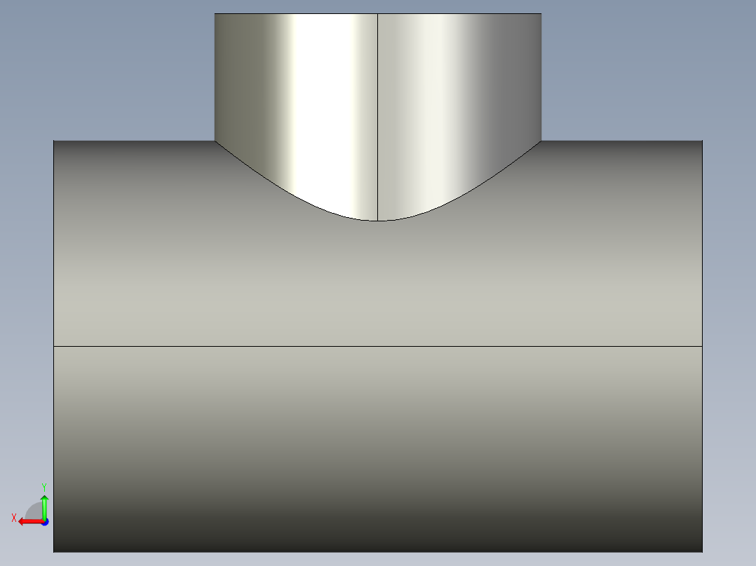 船舶管路系统SeaCor_Molded_ReducingTee_SxSxS_37J101422_4.5in x 3in后视图