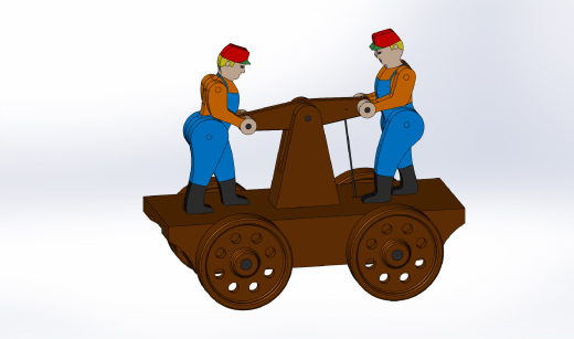 可动推车工人玩具缩略图