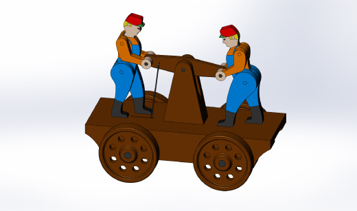 可动推车工人玩具缩略图