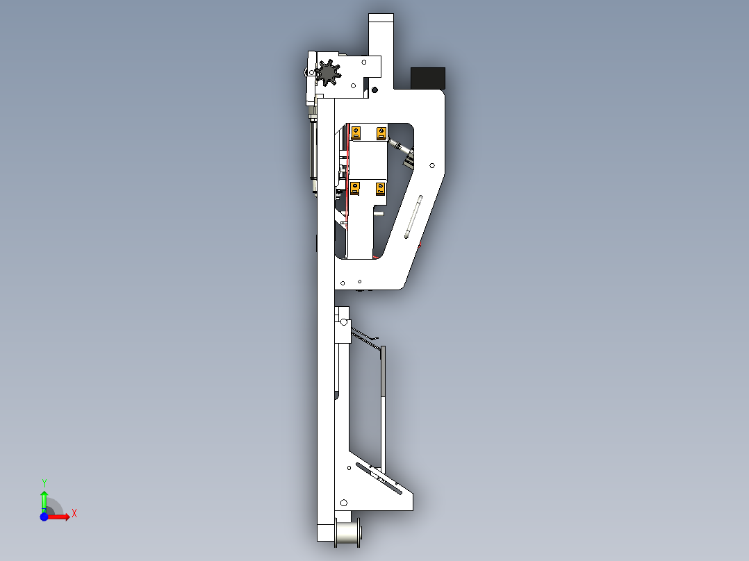立式包装机机构前视图