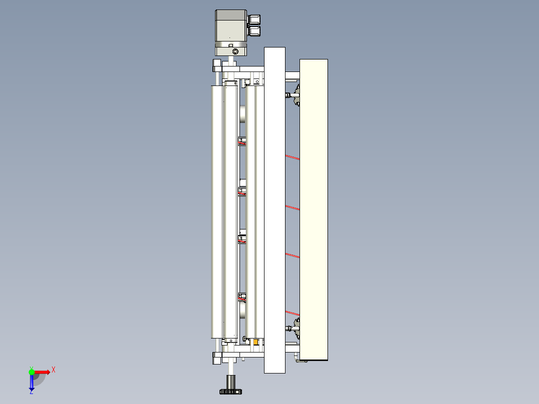 立式包装机机构俯视图