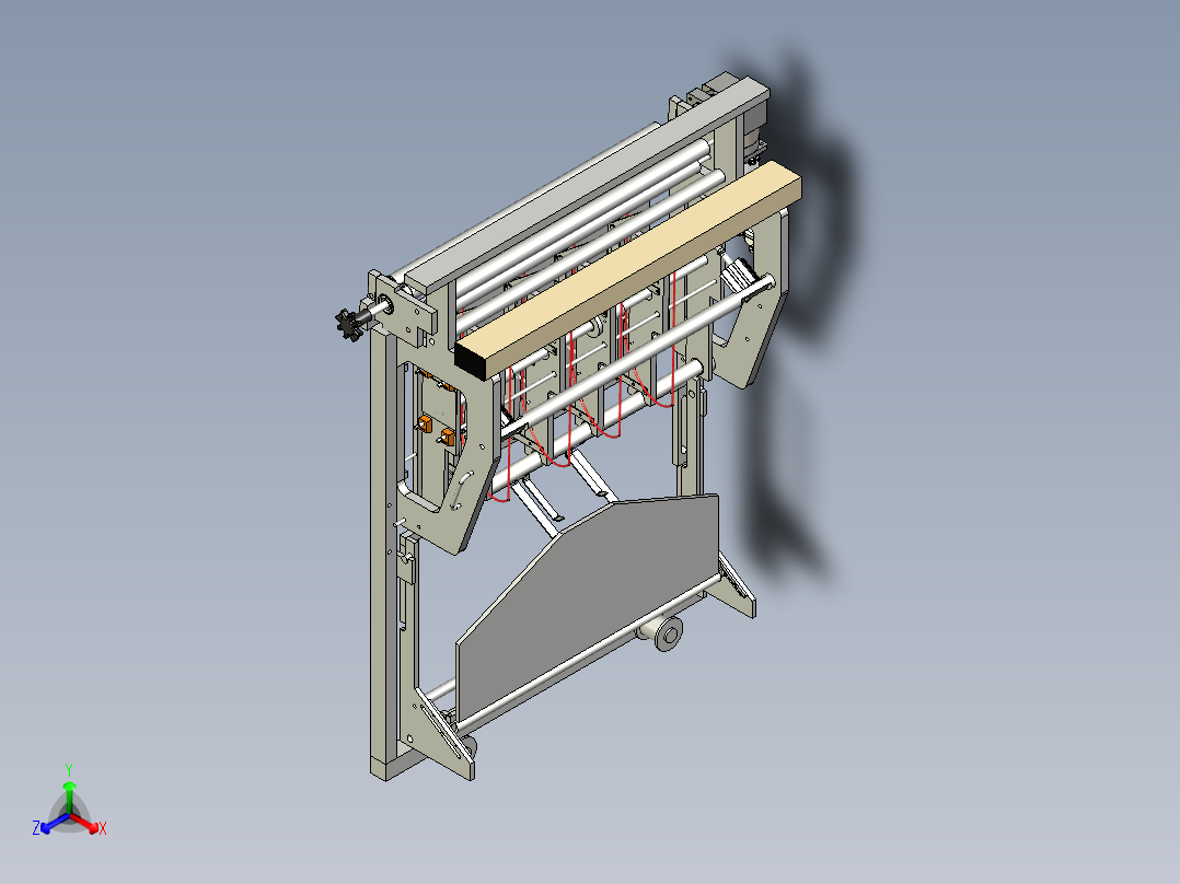 立式包装机机构正等轴测图