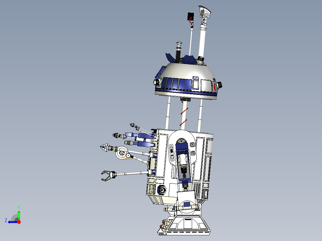 机器人R2D2 -包含配置器右视图