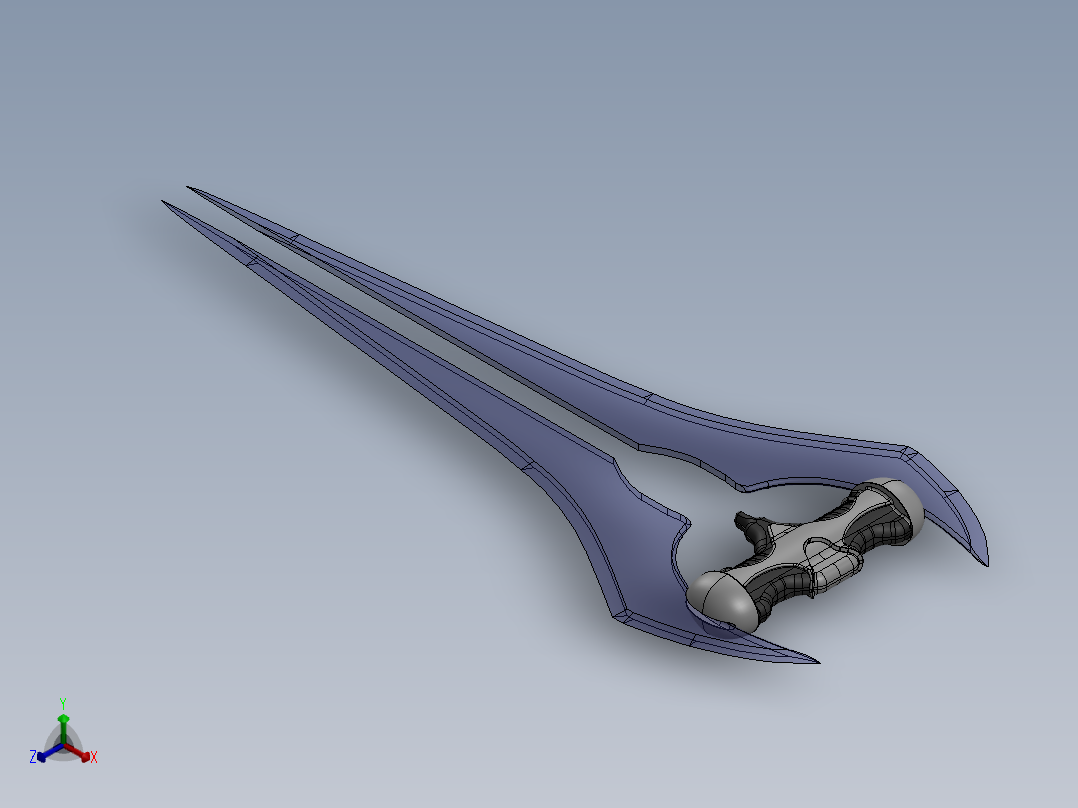 剑、宝剑(101)正等轴测图