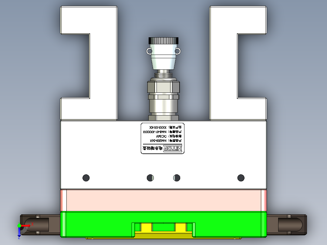 X1-笔记本CNC工装夹具三维模型CNC8-0109俯视图