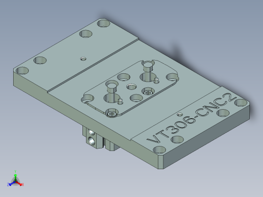 VT306-CNC2笔记本CNC工装夹具三维模型