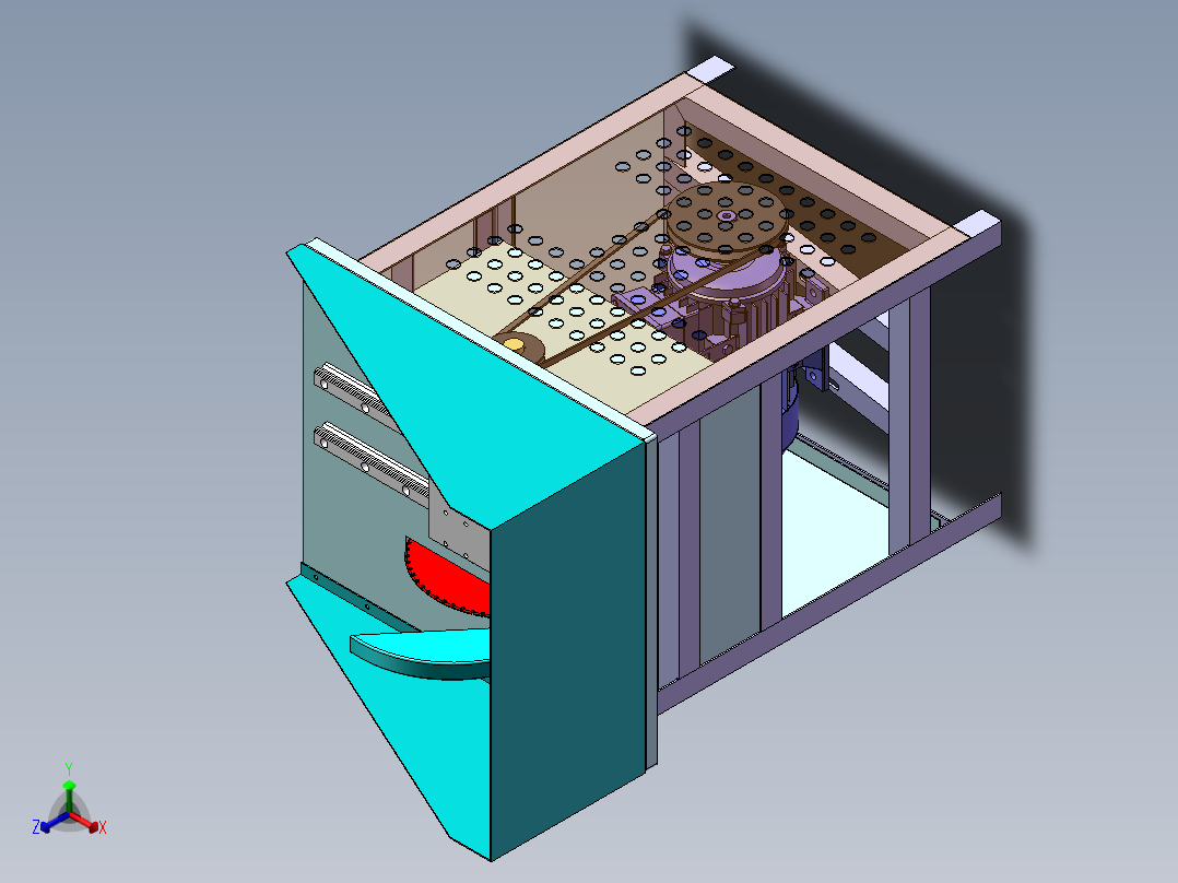 玉石切割机sw18可编辑正等轴测图