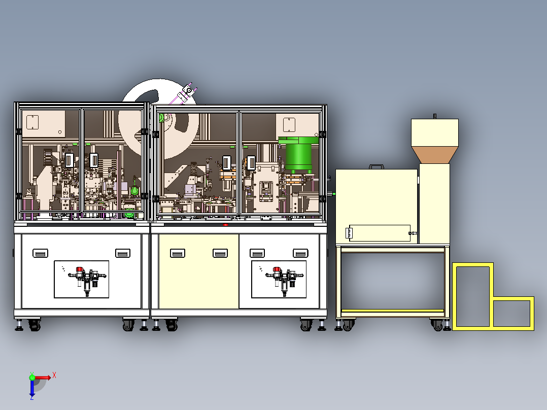 微电机自动组装机sw14可编辑俯视图