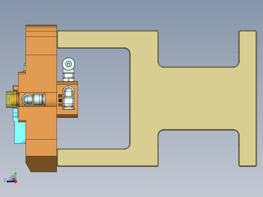 320-0690小零件CNC工装夹具三维模型-CNC0内腔结构加工治具-200120右视图