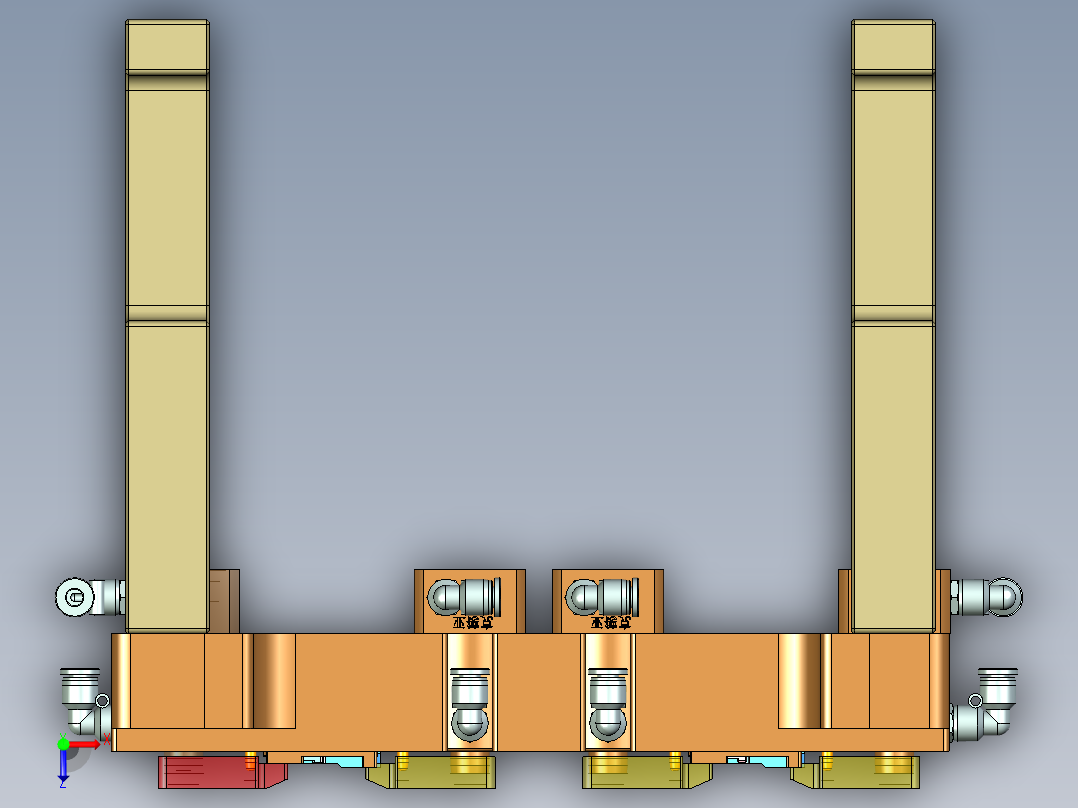 320-0690小零件CNC工装夹具三维模型-CNC0内腔结构加工治具-200120俯视图