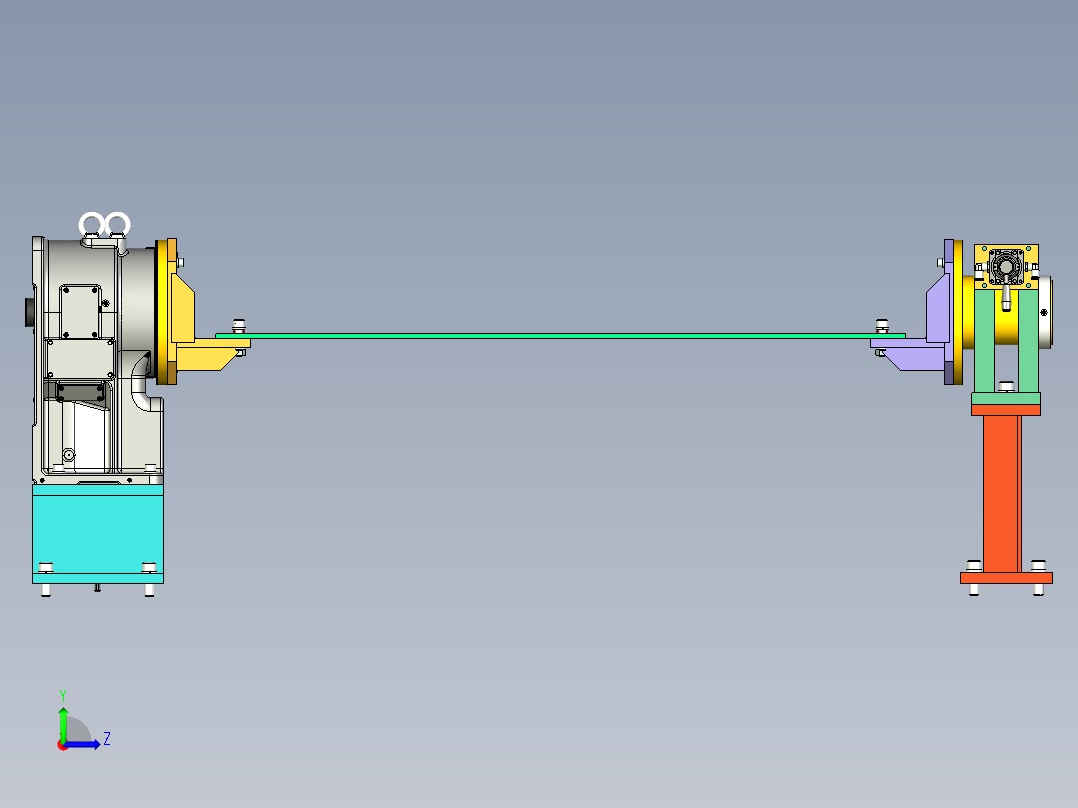 焊接变位机左视图