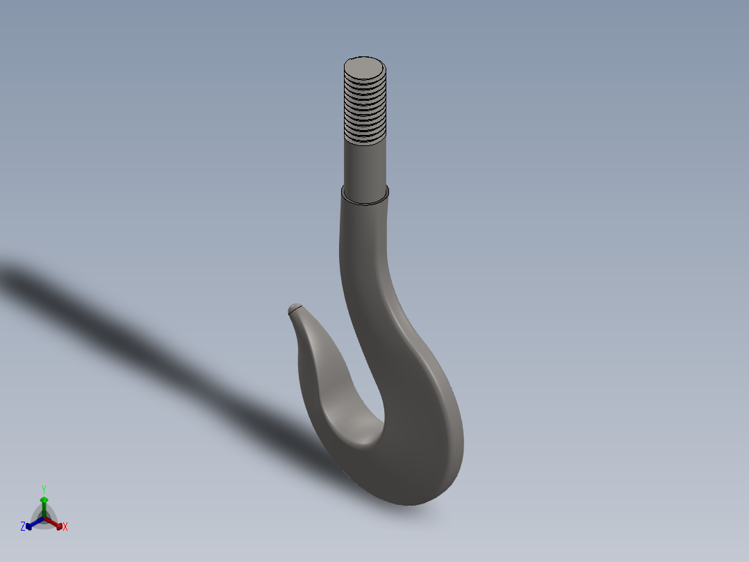 吊钩正等轴测图