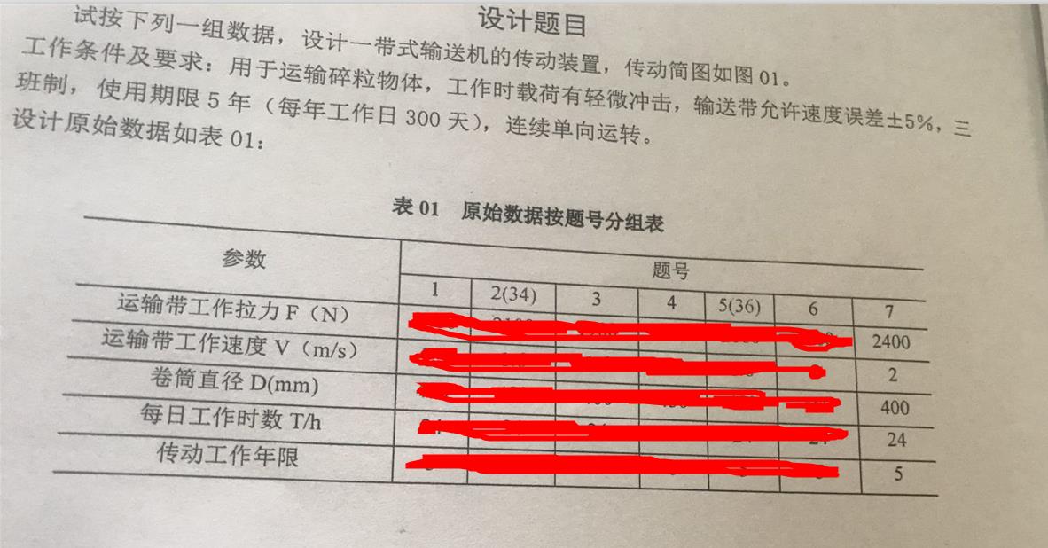 一单级带式输送机的传动装置-V带斜齿圆柱齿轮传动减速器设计F=2400 V=2 D=400含4张CAD图