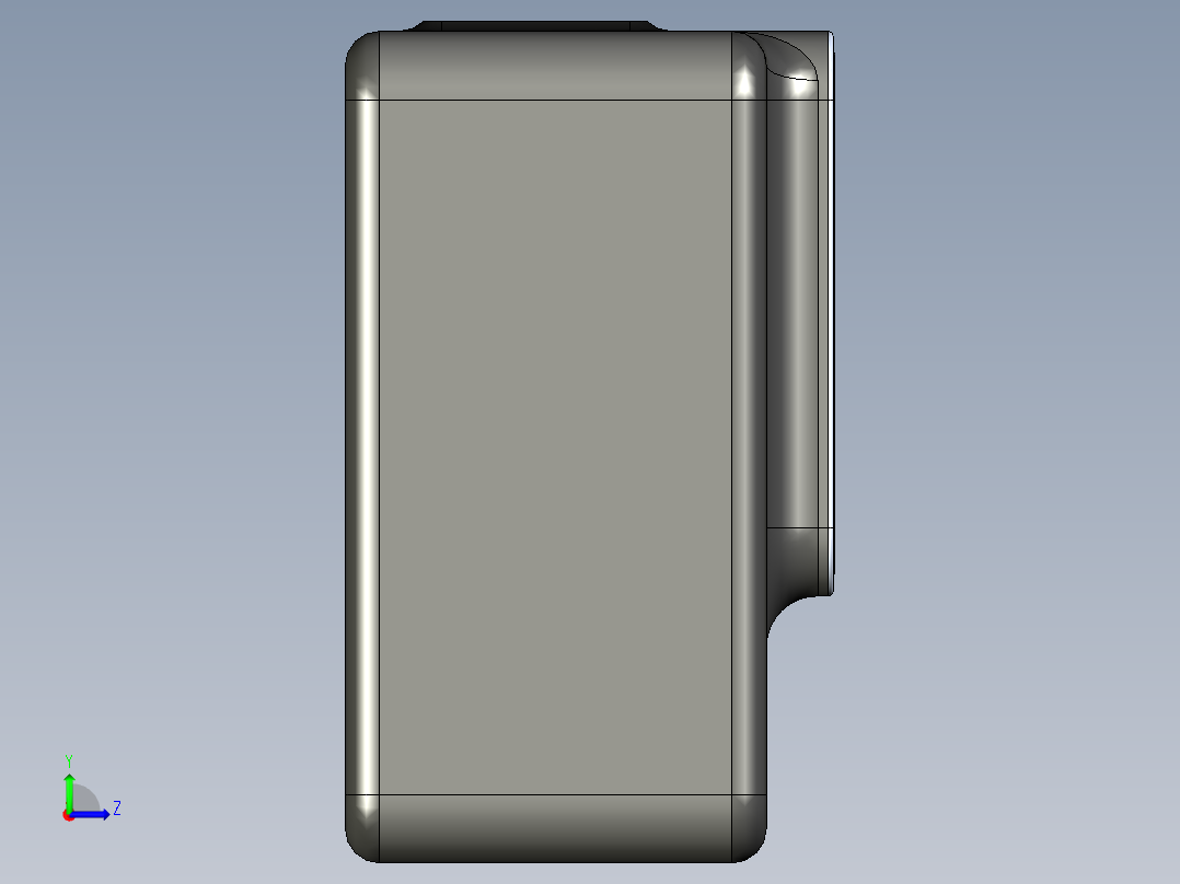 GoPro Hero 8黑色，带底部双支架和模式按钮左视图