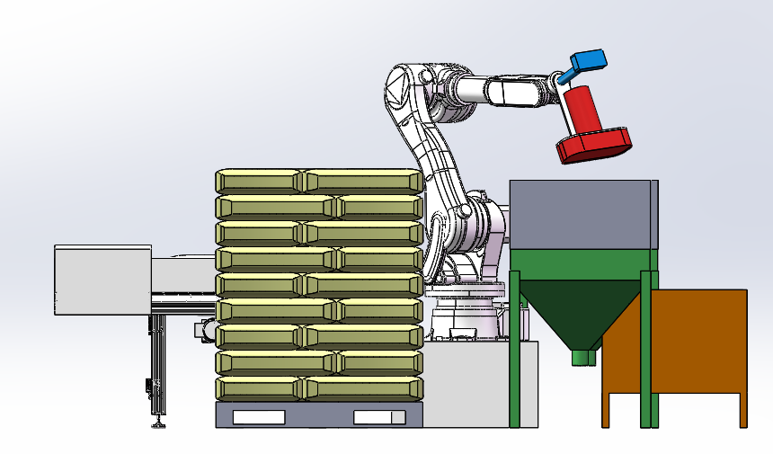机器人料包清刷拆包（1对2）方案