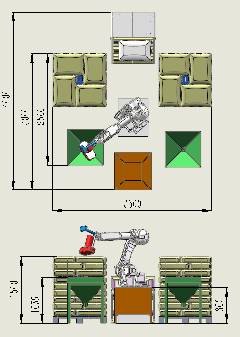 机器人料包清刷拆包（1对2）方案缩略图