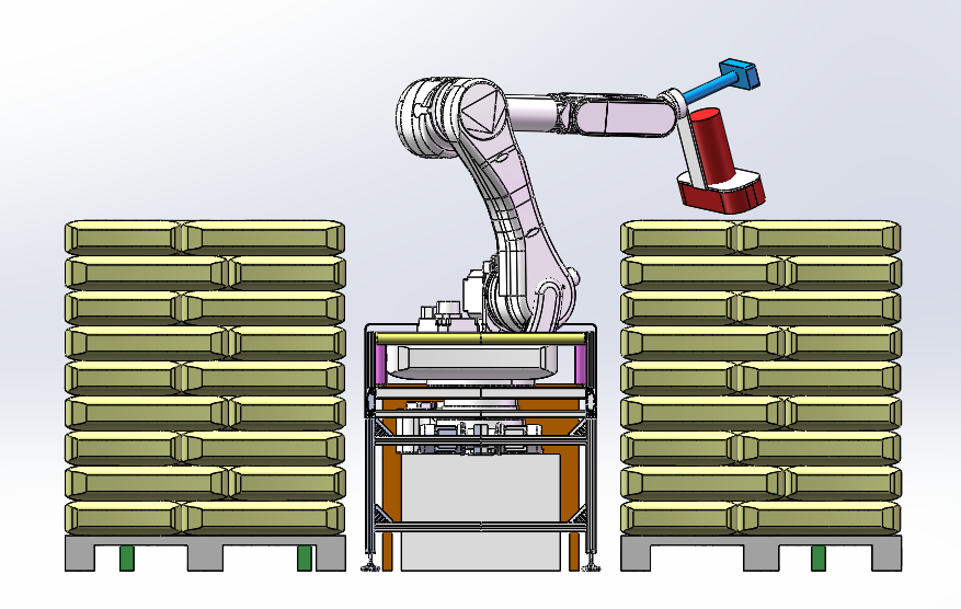 机器人料包清刷拆包（1对2）方案