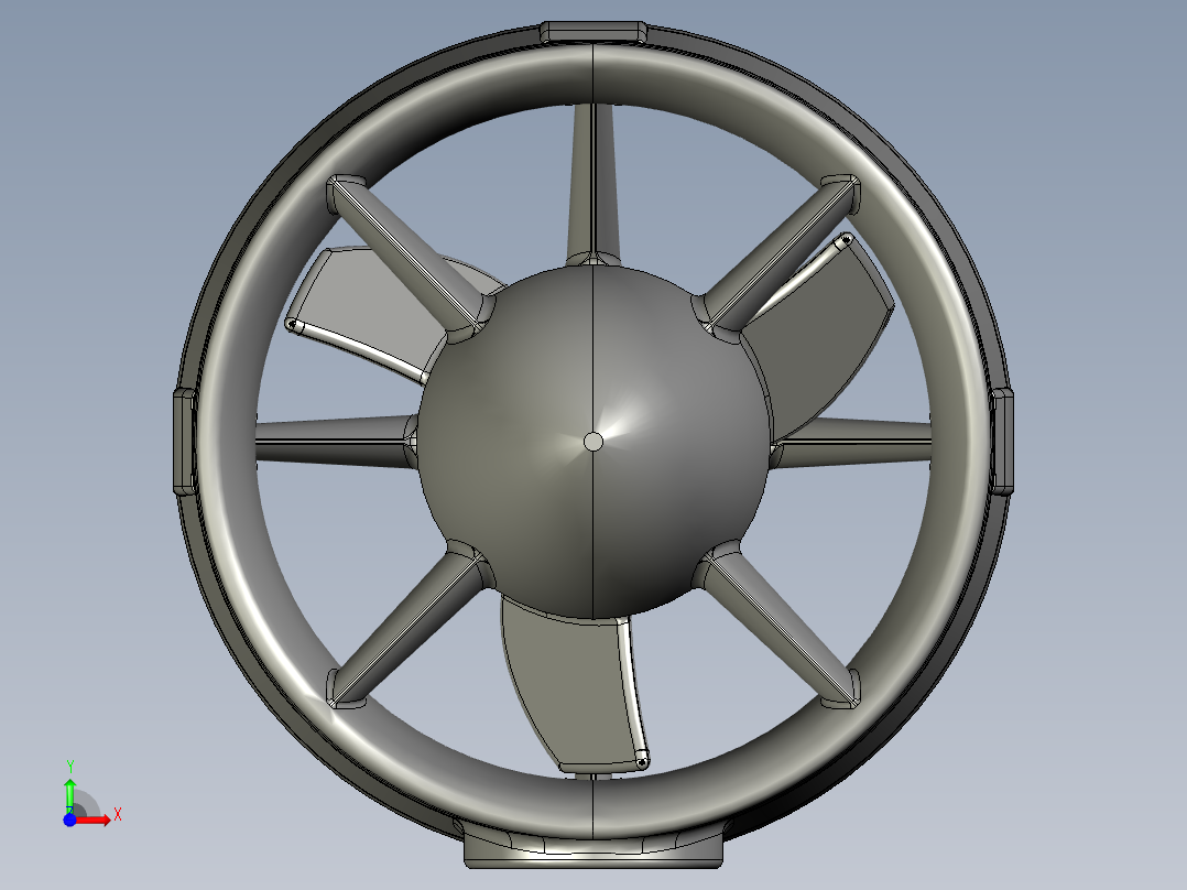 2蓝色机器人T200推进器前视图