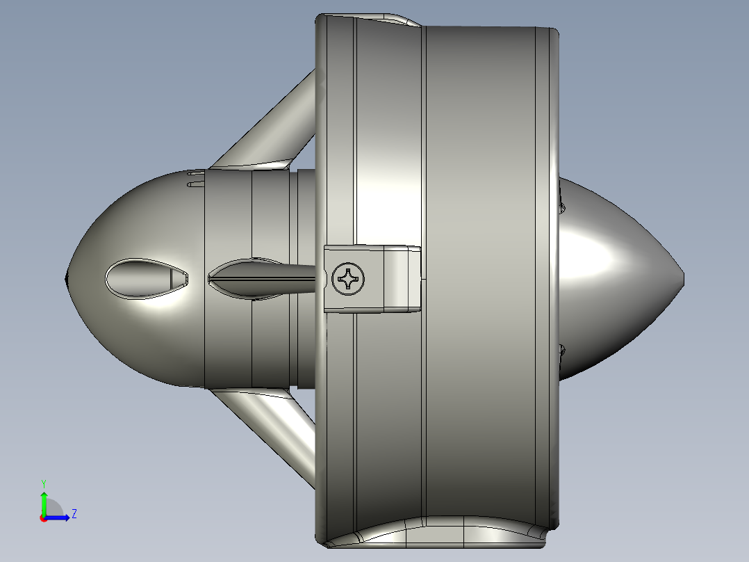 2蓝色机器人T200推进器左视图