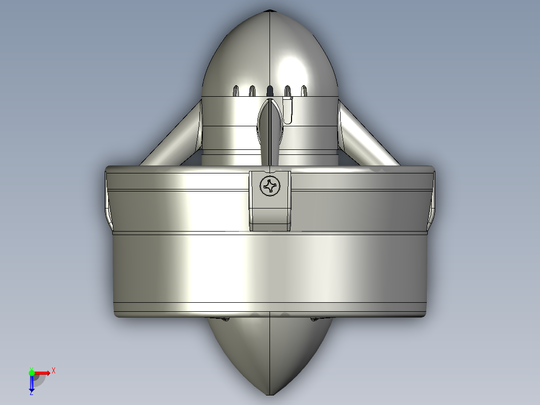 2蓝色机器人T200推进器俯视图