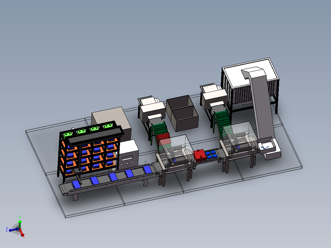 电池单体拆解模型主视图