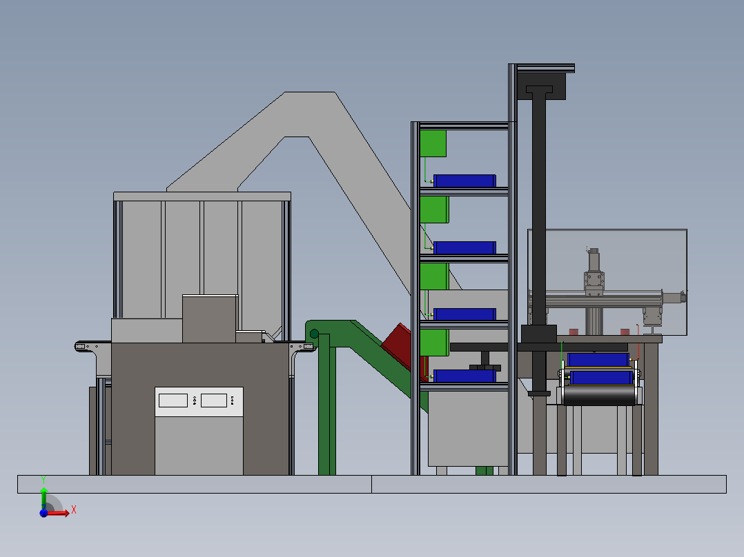 电池单体拆解模型前视图
