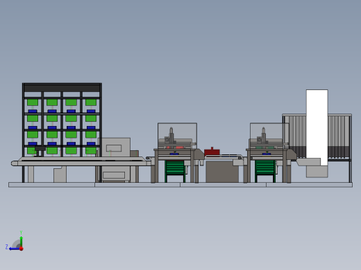 电池单体拆解模型右视缩略图