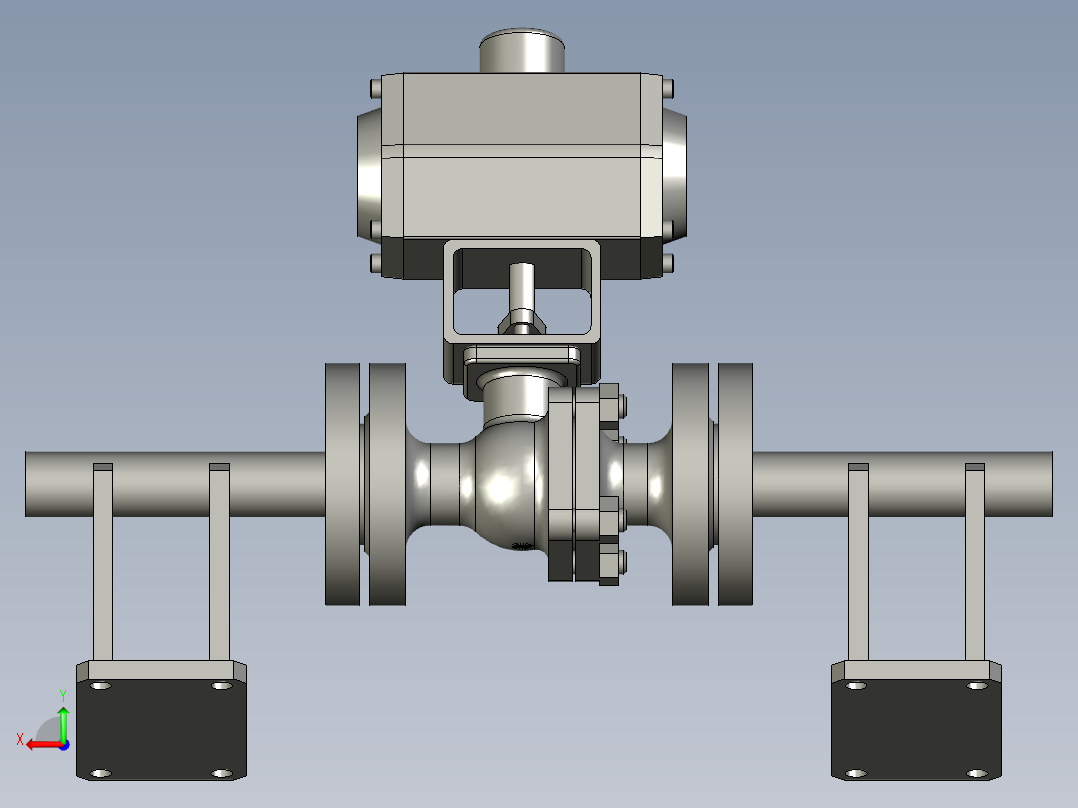 FYZYZZ03-01-02-DN20安装球阀后视图